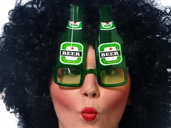 Brille Beer Bierflaschen