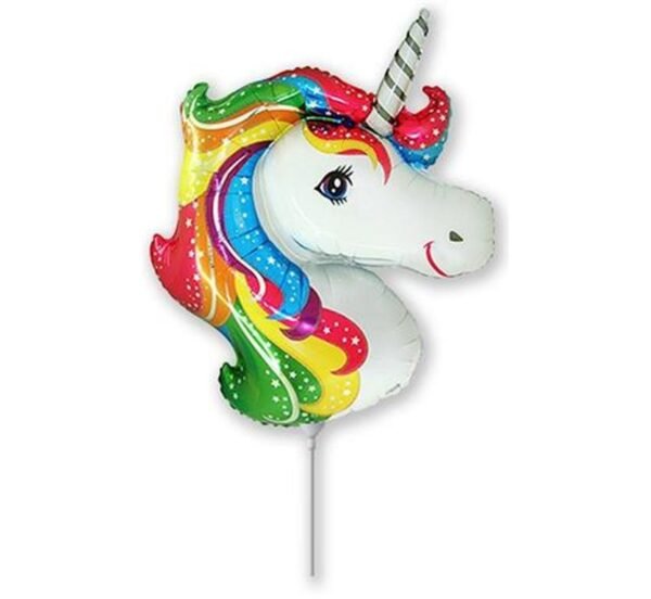 5 Folienballons Einhorn Mini Shape 35cm