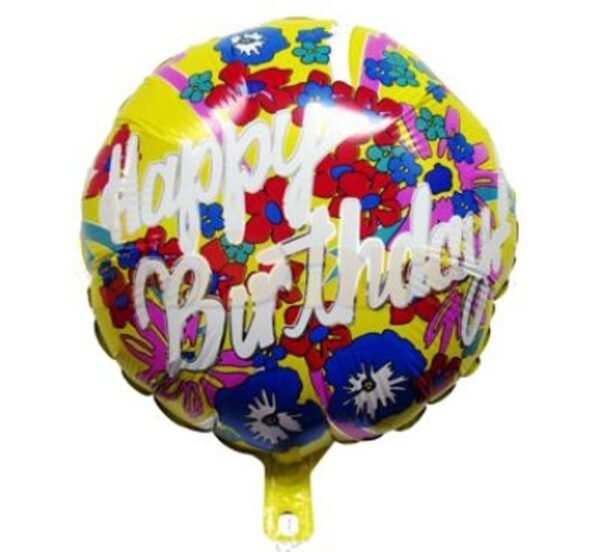 Happy Birthday gelb/rot Folienballon 45cm