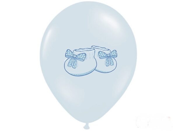 10 Luftballons Babyschuhe rosa, blau 30cm + 250L Helium – Bild 2