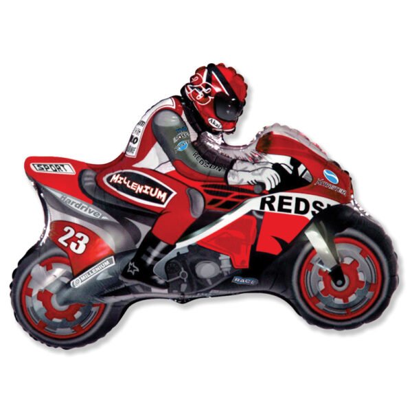 Motorrad rot Folienballon Super Shape 60cm