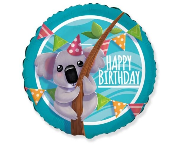 Happy Birthday Koala Folienballon 45cm