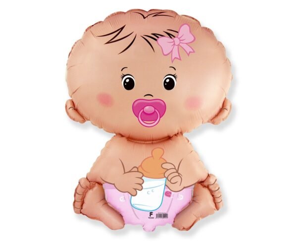 5 Folienballons Baby Girl Mini Shape 35cm