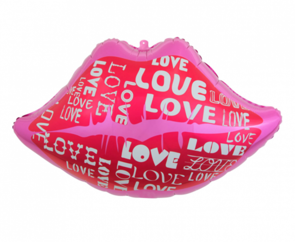 Lippen Kussmund Love Folienballon 62 x 38cm