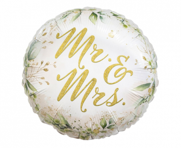 Mr. and Mrs. Hochzeit Folienballon 45cm