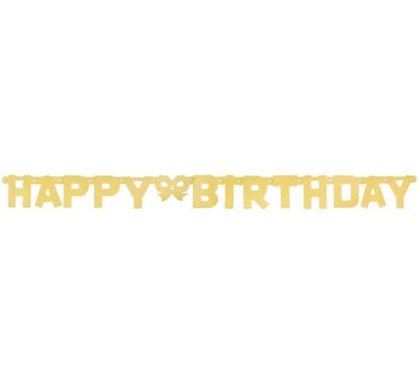 Papiergirlande Glitzer Happy Birthday gold