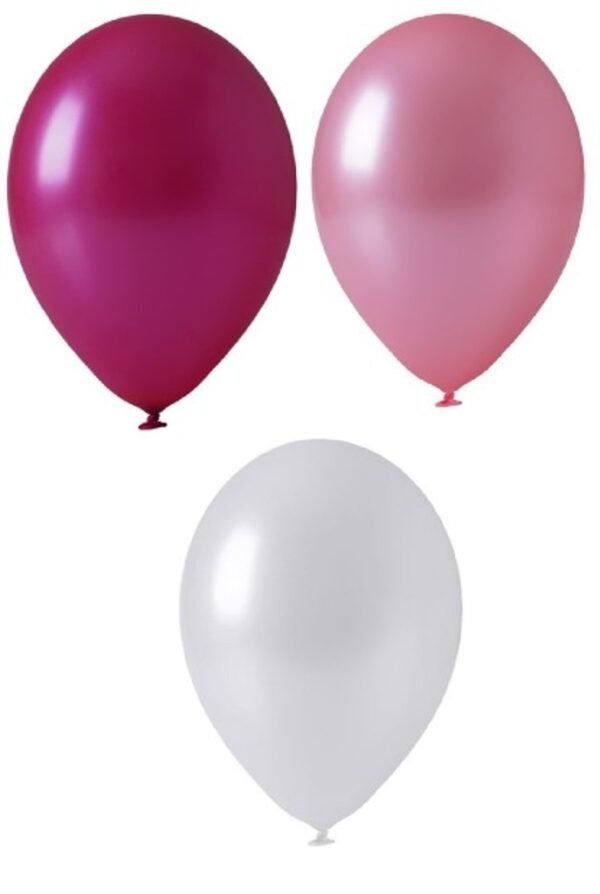 200 Luftballons perlenweiß, rosa, pink Hochzeit